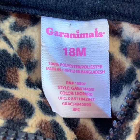 Garanimals Cheetah Hooded Jacket Size 18M - Picture 2 of 3